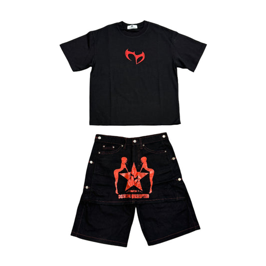 CORRUPTED DETACHABLE SET (Black on Black)