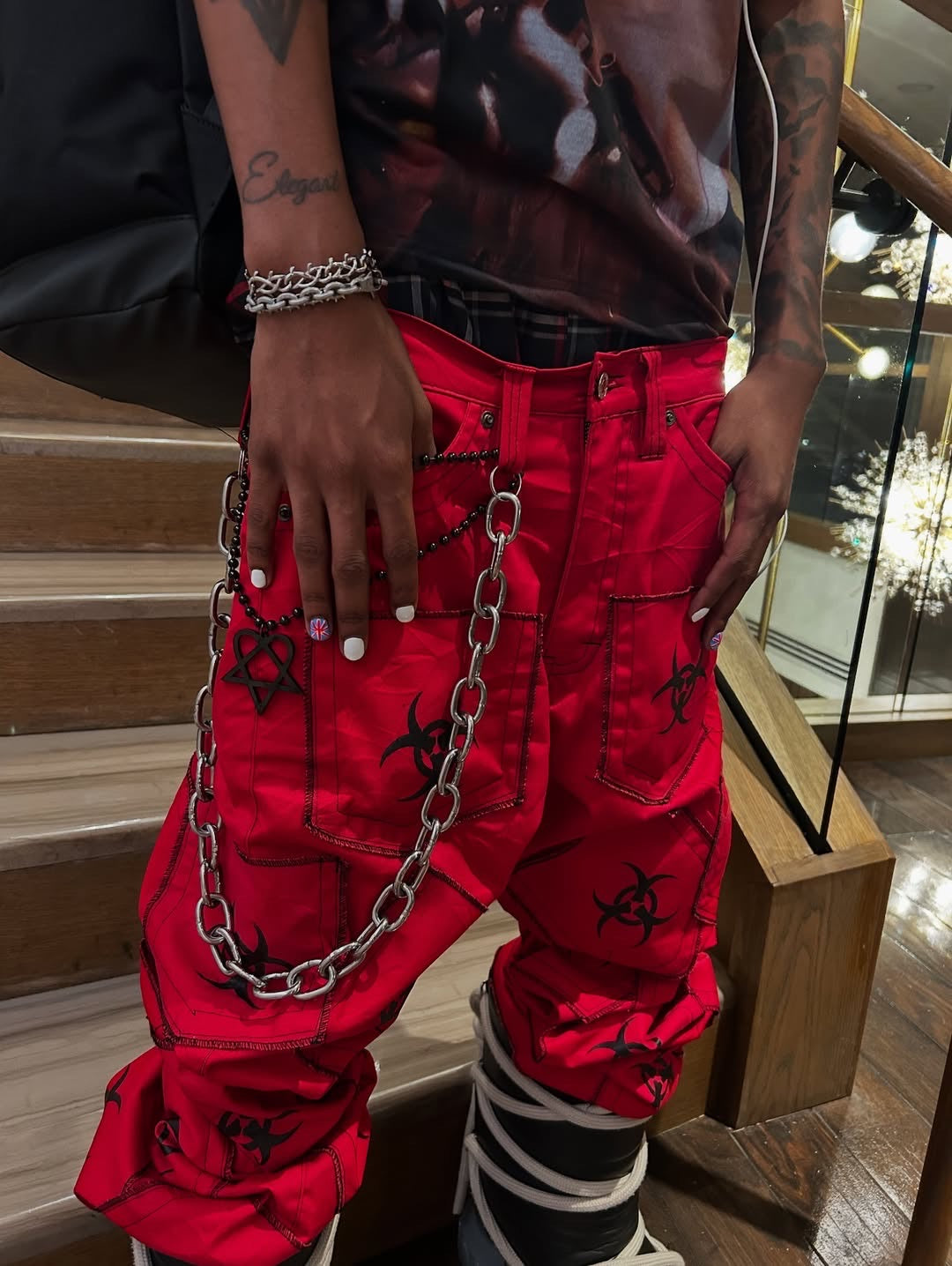 BIOHAZARD FLARED JEANS