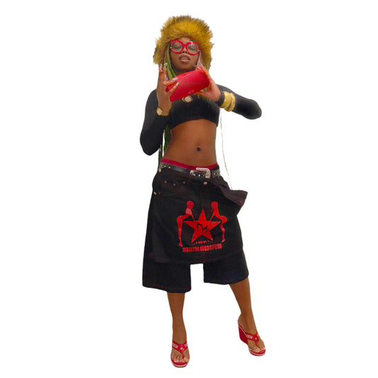 CORRUPTED DETACHABLE  SKIRT-JORT